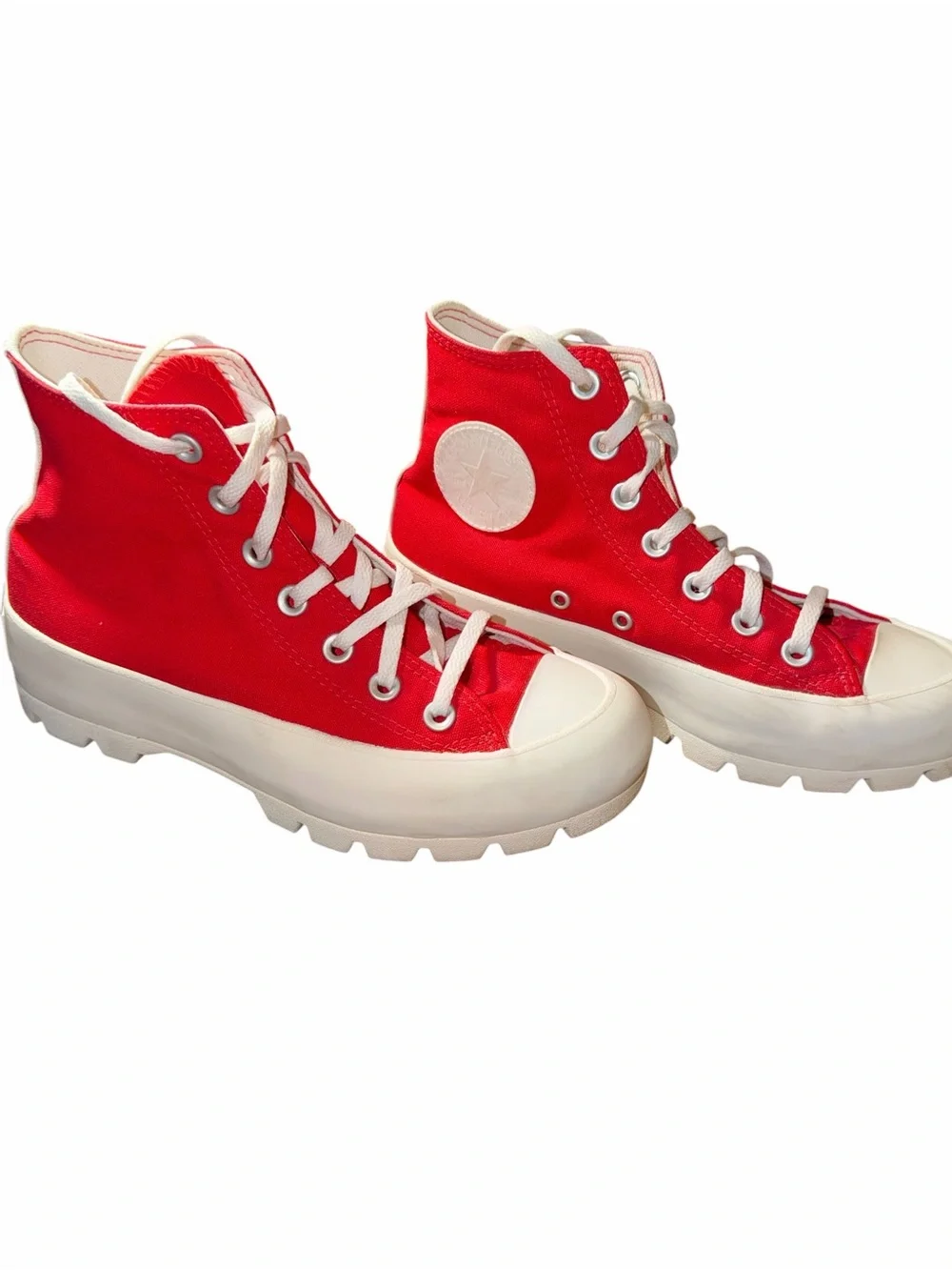 Red Converse Chuck Taylor High-Top Canvas Platform Sneakers M5/W7